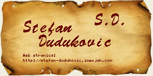 Stefan Duduković vizit kartica